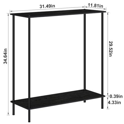 Brown 2 Tier Narrow Console Table A26789