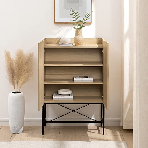 Dark Walnut 2-Door Tall Accent Cabinet F27623
