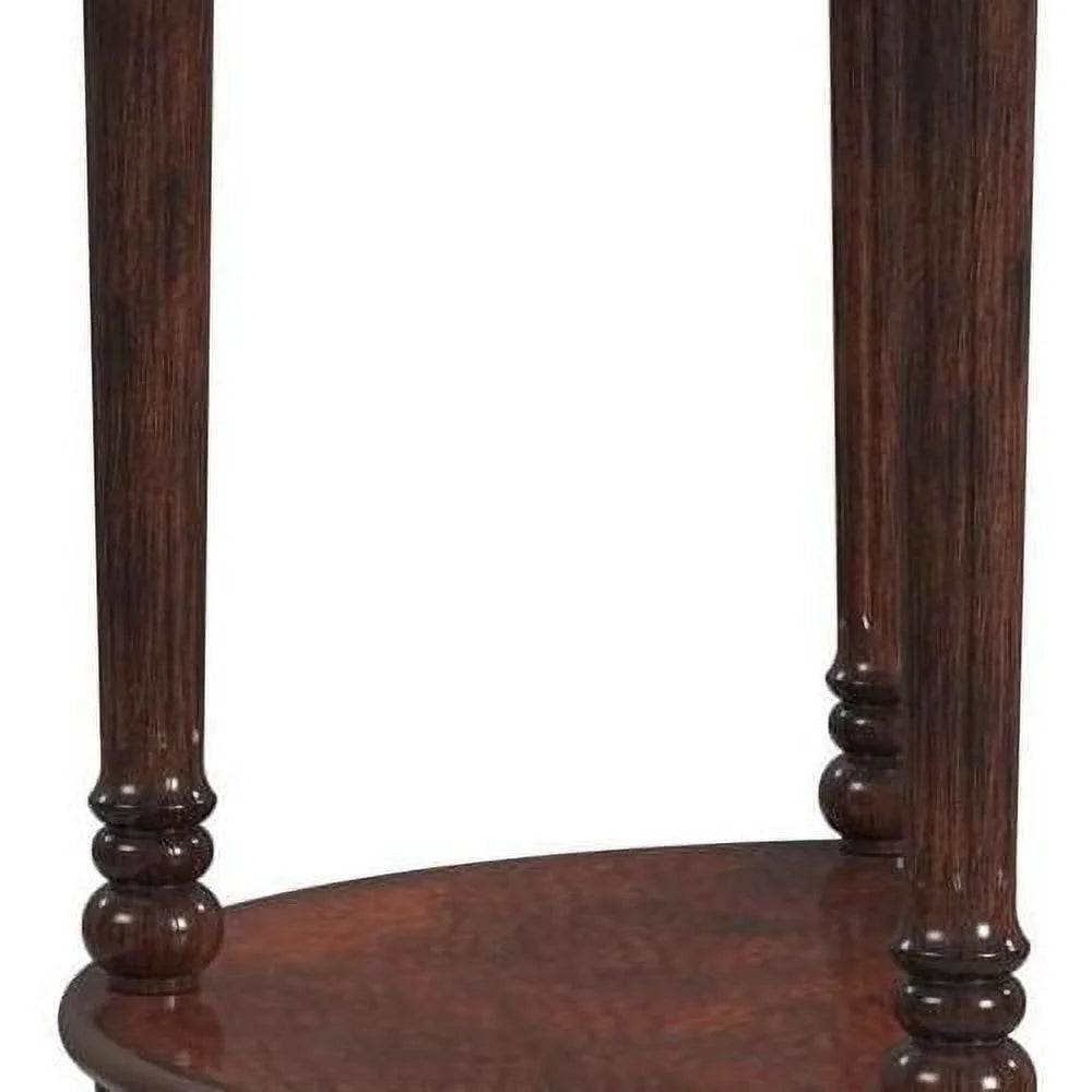 Cherry Brown Demilune Console Table Y951
