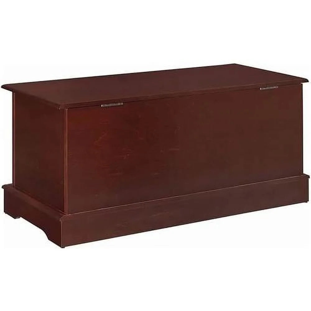 Warm Brown Cedar Lined Wood Storage Blanket Chest Trunk I544