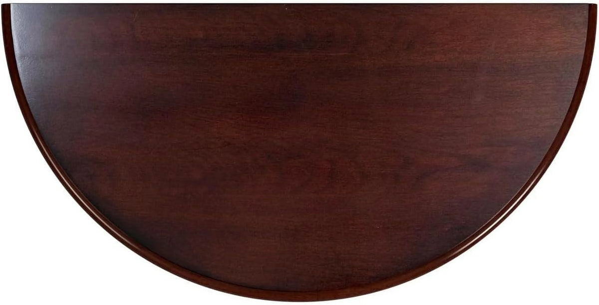 Cherry Brown Demilune Console Table Y951