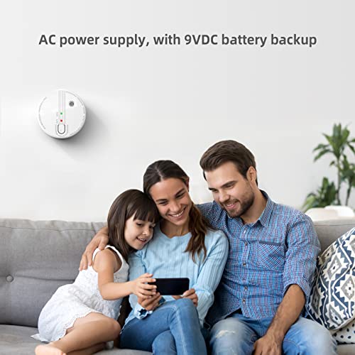 Hardwired Interconnected Photoelectric Smoke Detector with Replaceable 9V Battery G9755