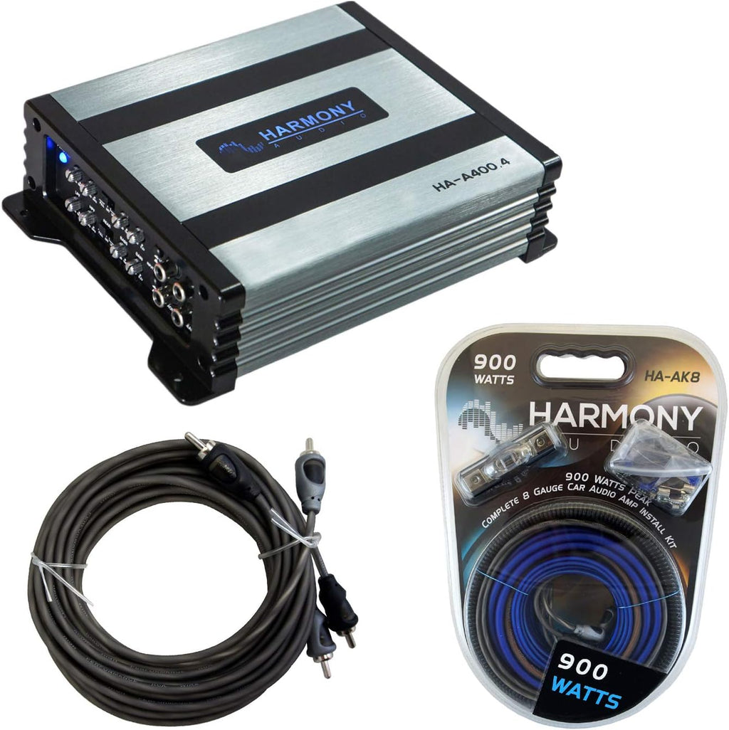 4Ch 800W Sub Amp with Amp Install Kit and RCA Cable C1626