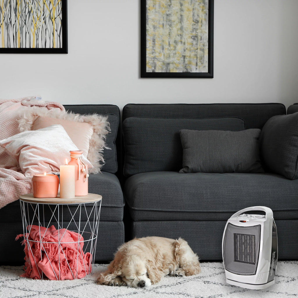 1,500-Watt Oscillating Ceramic Heater with Adjustable Thermostat Z70127