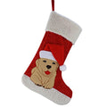 18’’ Red Felt Cat Christmas Stocking Q32178
