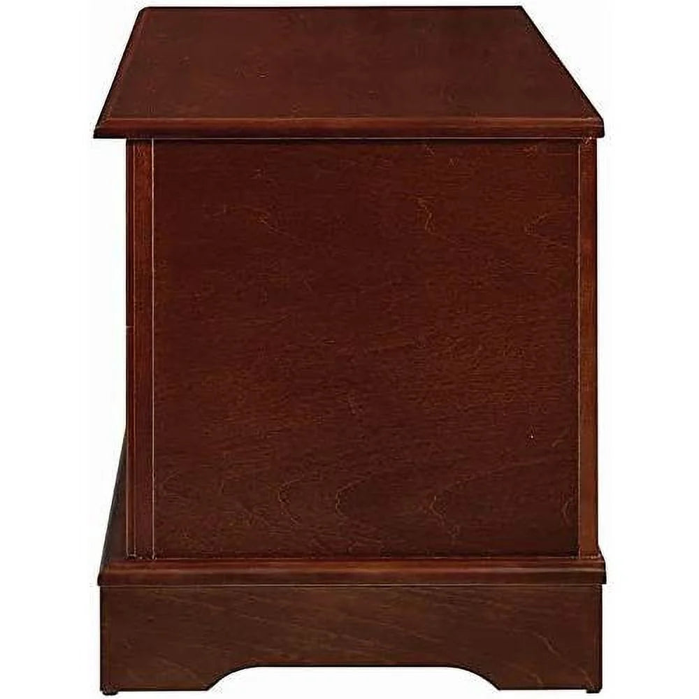 Warm Brown Cedar Lined Wood Storage Blanket Chest Trunk I544