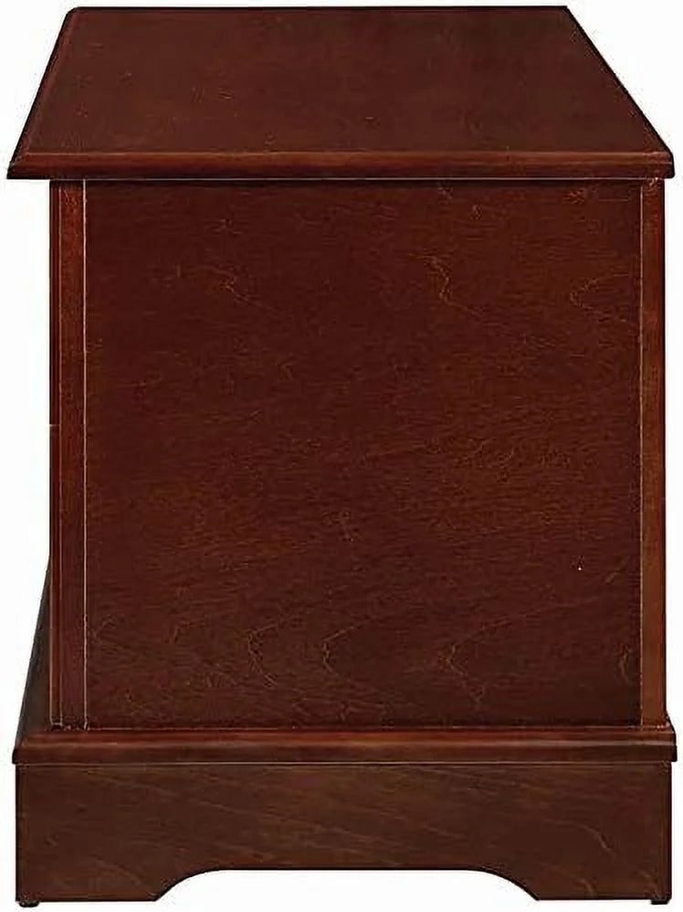 Warm Brown Cedar Lined Wood Storage Blanket Chest Trunk I544