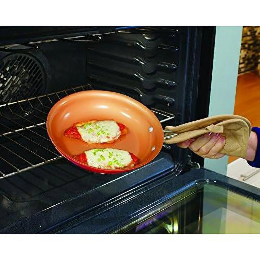 10 pc copper-infused ceramic non-stick cookware set T97745