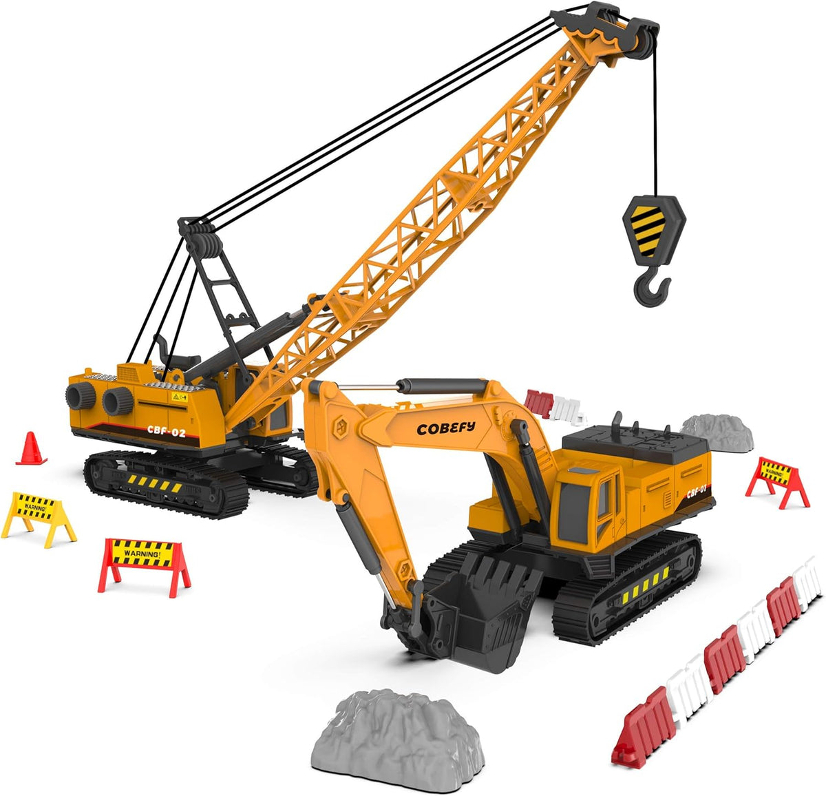 Construction Trucks Toy Vehicles Playset, Set of 36pcs I858425
