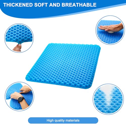 Large Cooling Gel Seat Cushion with Non-Slip Cover L6051