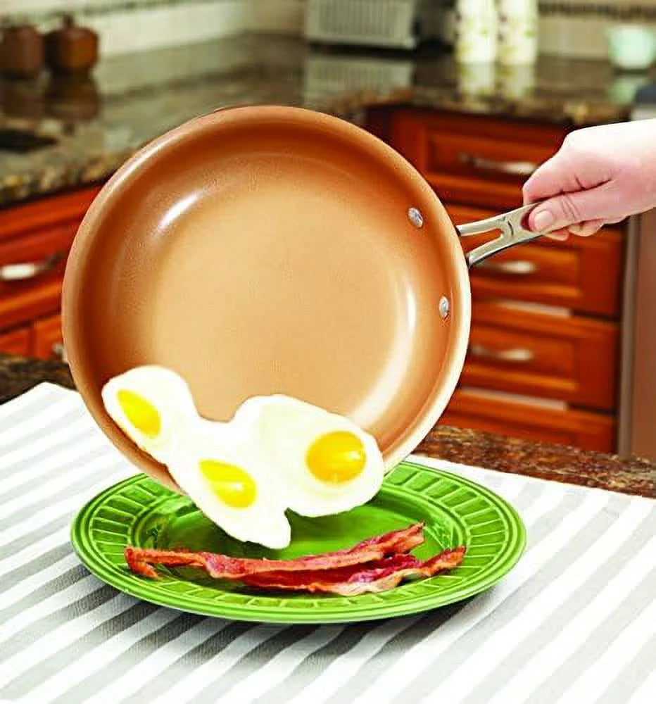 10 pc copper-infused ceramic non-stick cookware set T97745