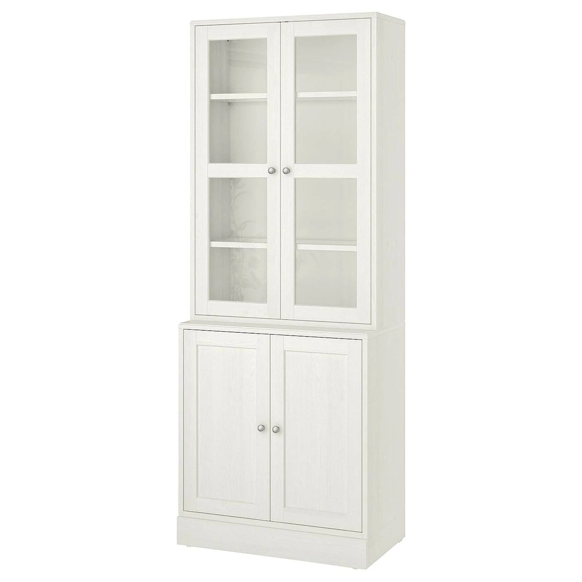 White Storage Combination with Glass Doors Y45159