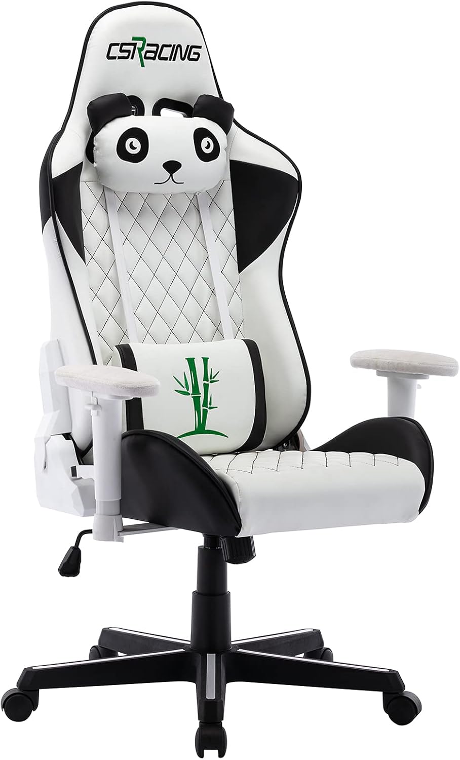 Pink Ergonomic Gaming Chair with Headrest and Lumbar Support T75281