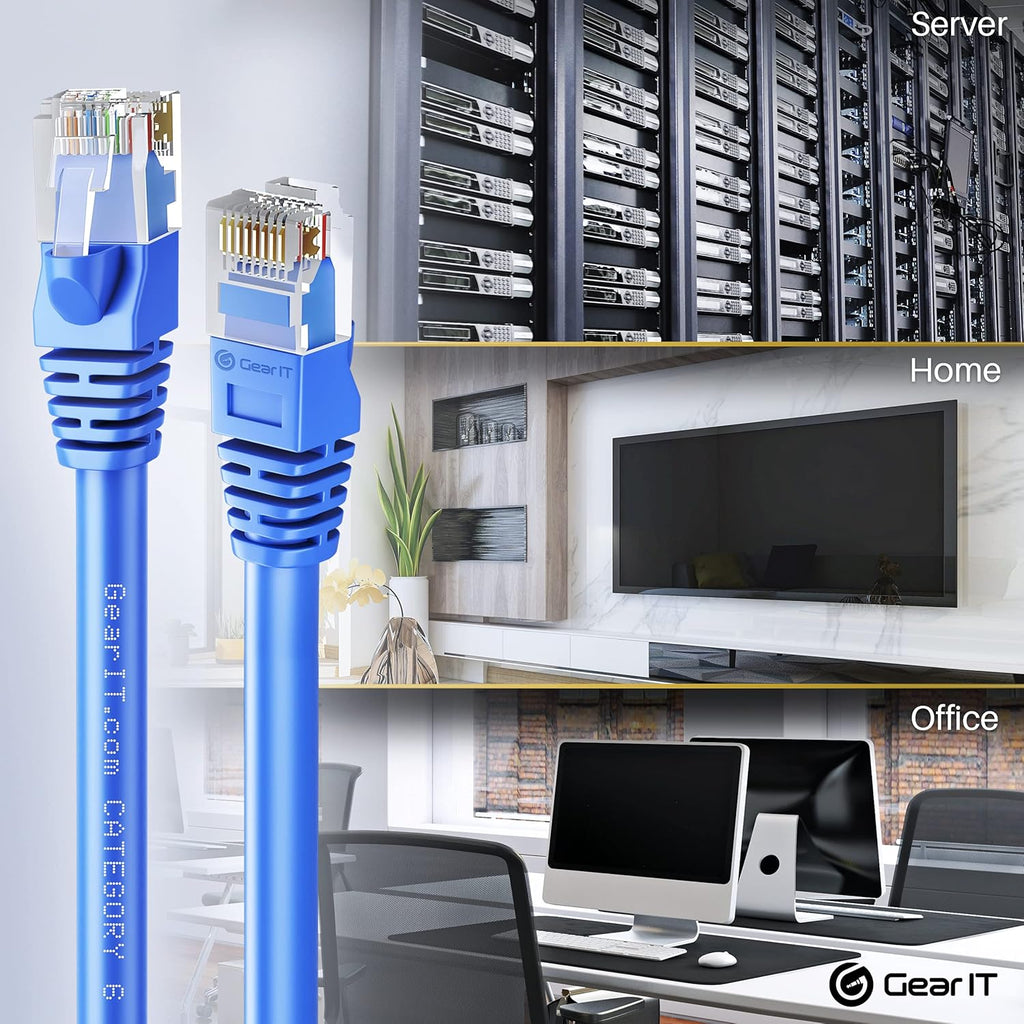 Cat 6 Ethernet Cable 1 ft 50-Pack Blue J817