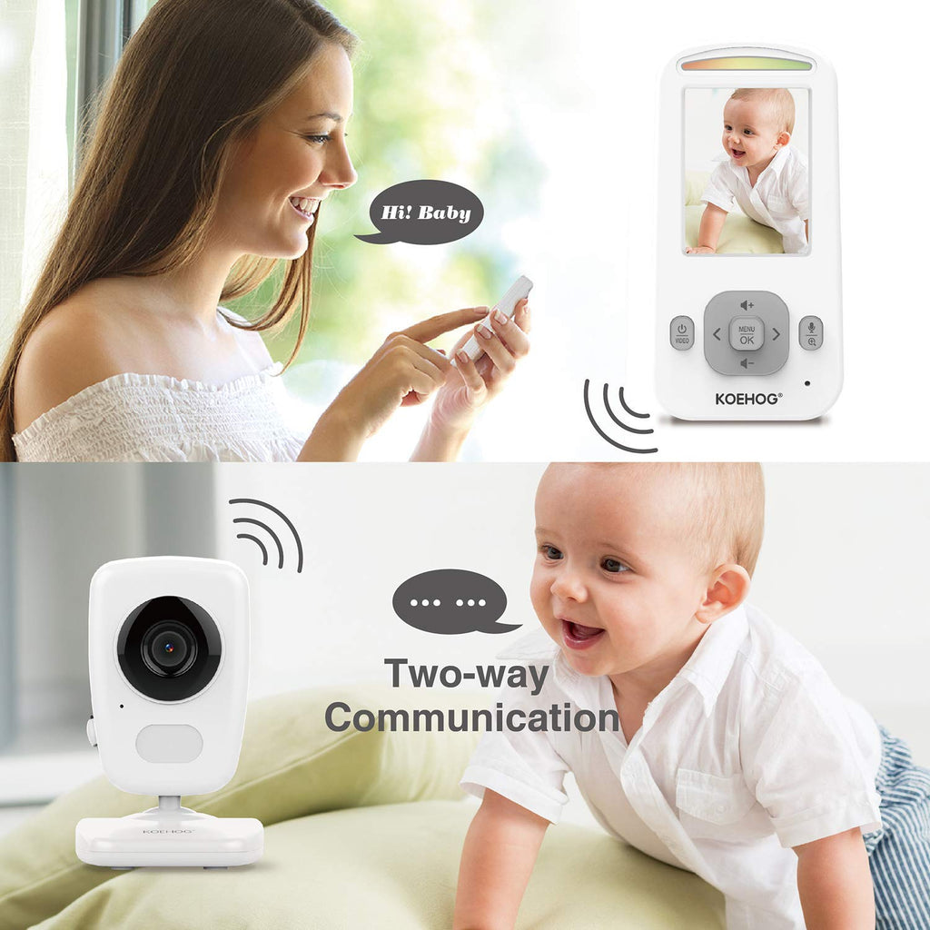 Baby Monitor with Vertical Screen, Handheld, Night Vision, Temperature Alert A8347