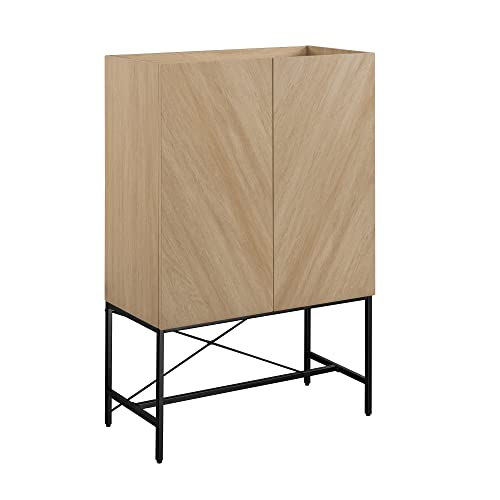 Dark Walnut 2-Door Tall Accent Cabinet F27623
