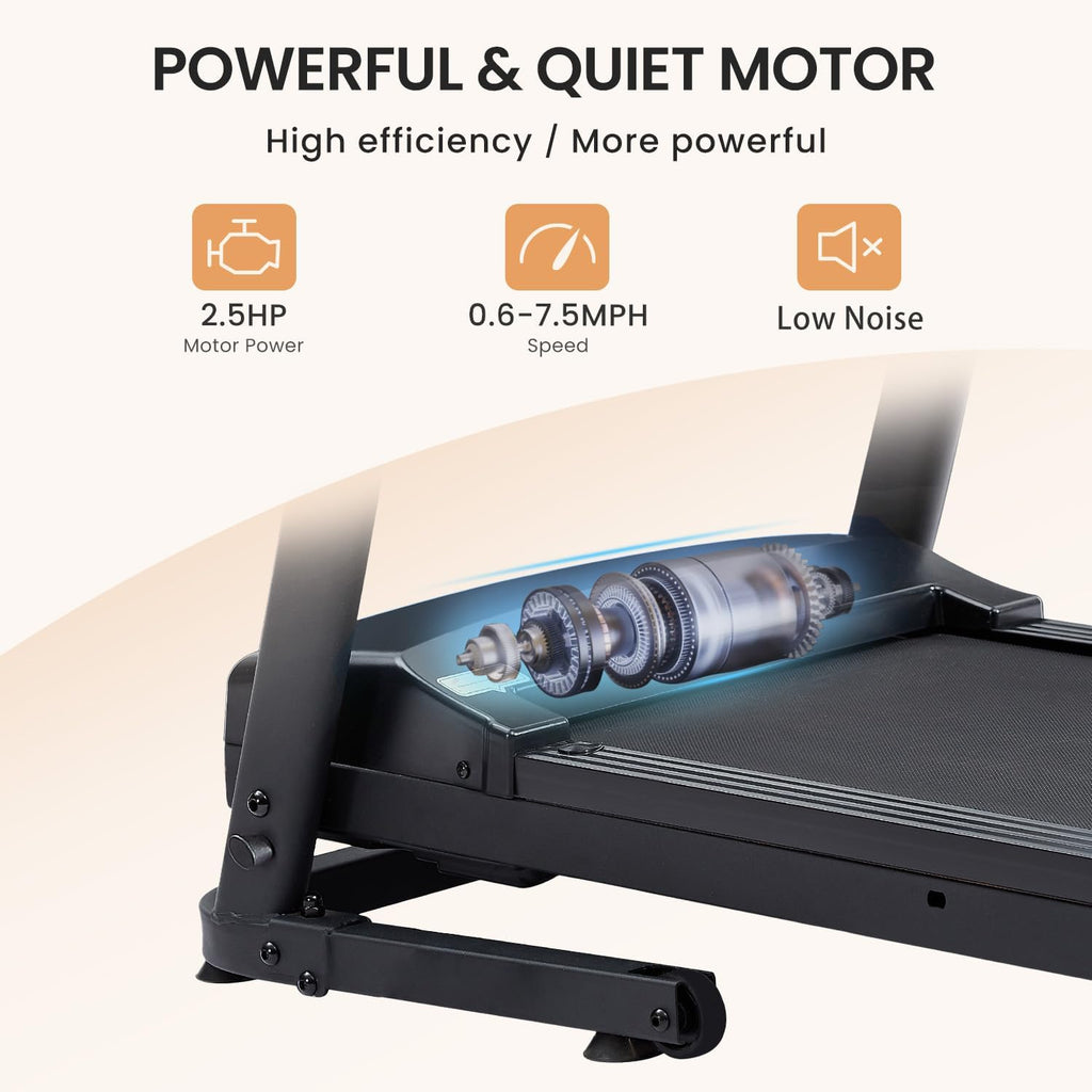 2.5 HP Folding Treadmill with 3-Speed Incline Adjustment G359808