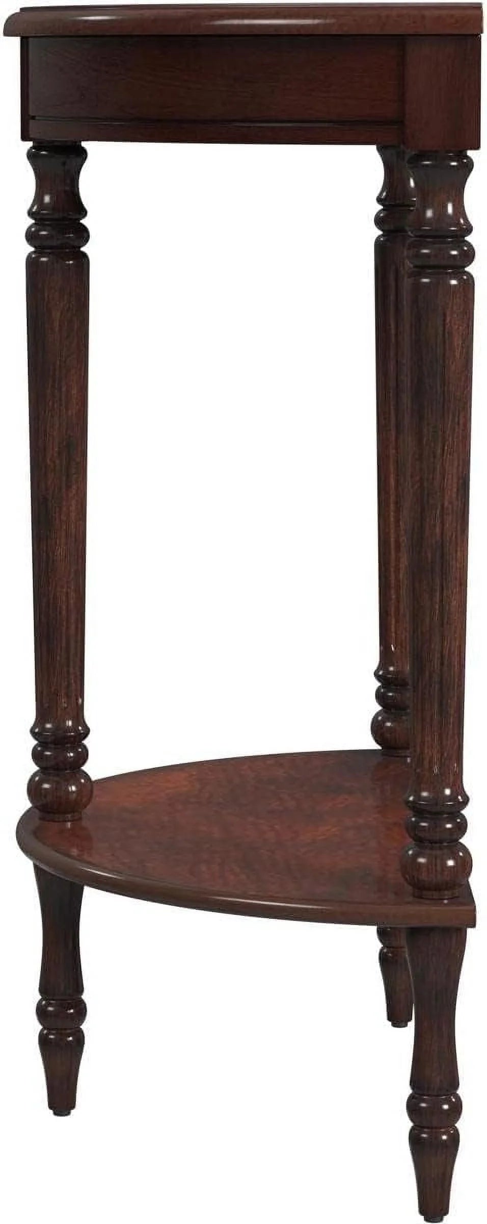 Cherry Brown Demilune Console Table Y951