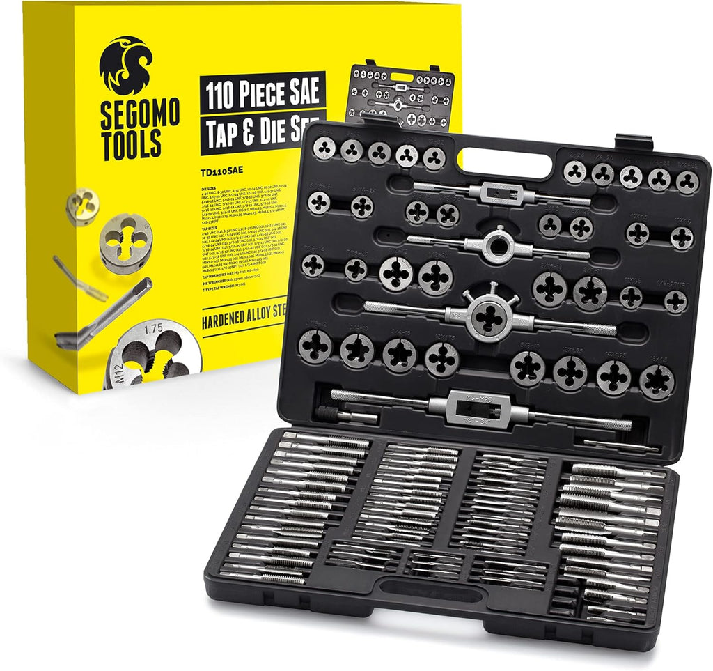 60 Piece Metric & SAE Tap & Die Tool Set with Storage Case L929658