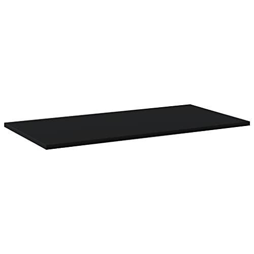 High Gloss Black 15.7"x7.9"x0.6" Wood Shelf Boards 8 pcs L154