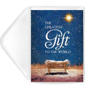 Boxed Christmas Cards with Envelopes & Stickers, Pack of 18 P650