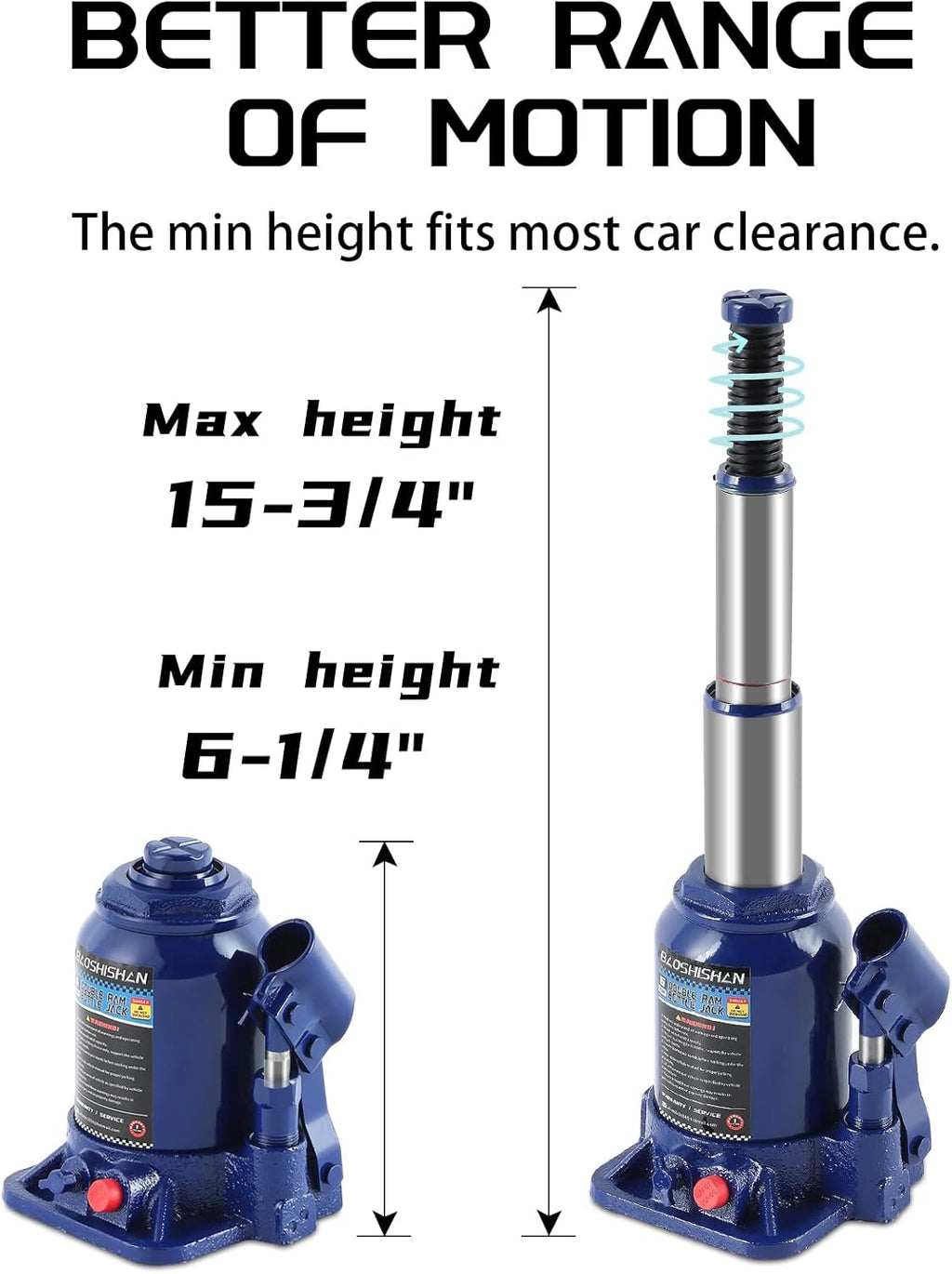 4 Ton Hydraulic Bottle Jack with Carrying Case L53368