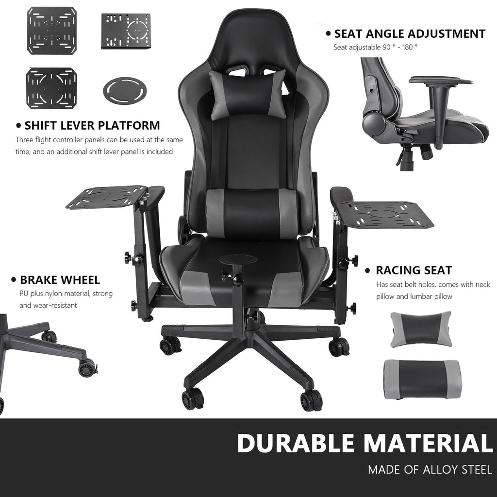 Multifunctional Flight Racing Simulator Cockpit Joystick Mount with Chair U800340