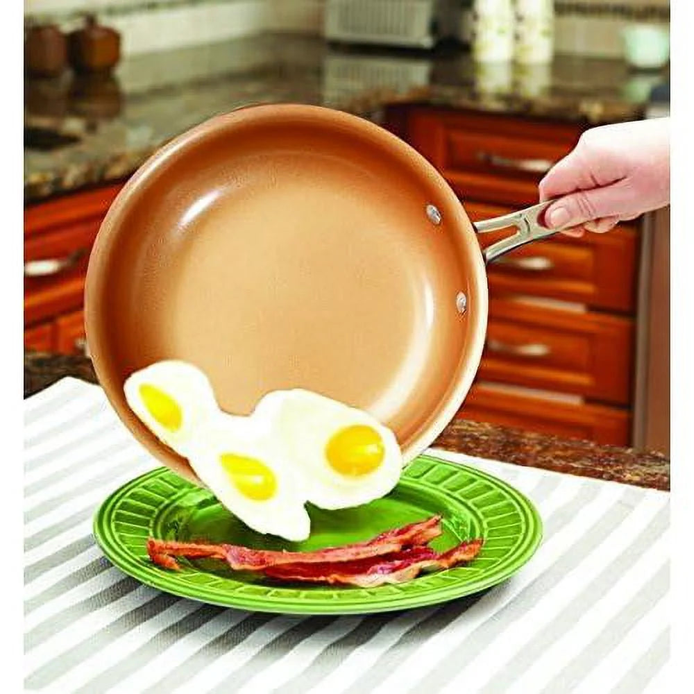 10 pc copper-infused ceramic non-stick cookware set T97745