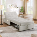 White 4-in-1 Folding Ottoman Bed with Storage Pocket and USB Port J823762