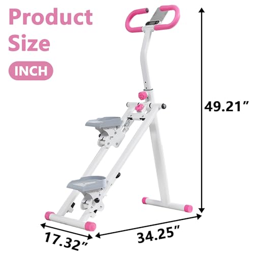 Compact Folding Cardio Climber with Adjustable Handlebar (Blue) N7615