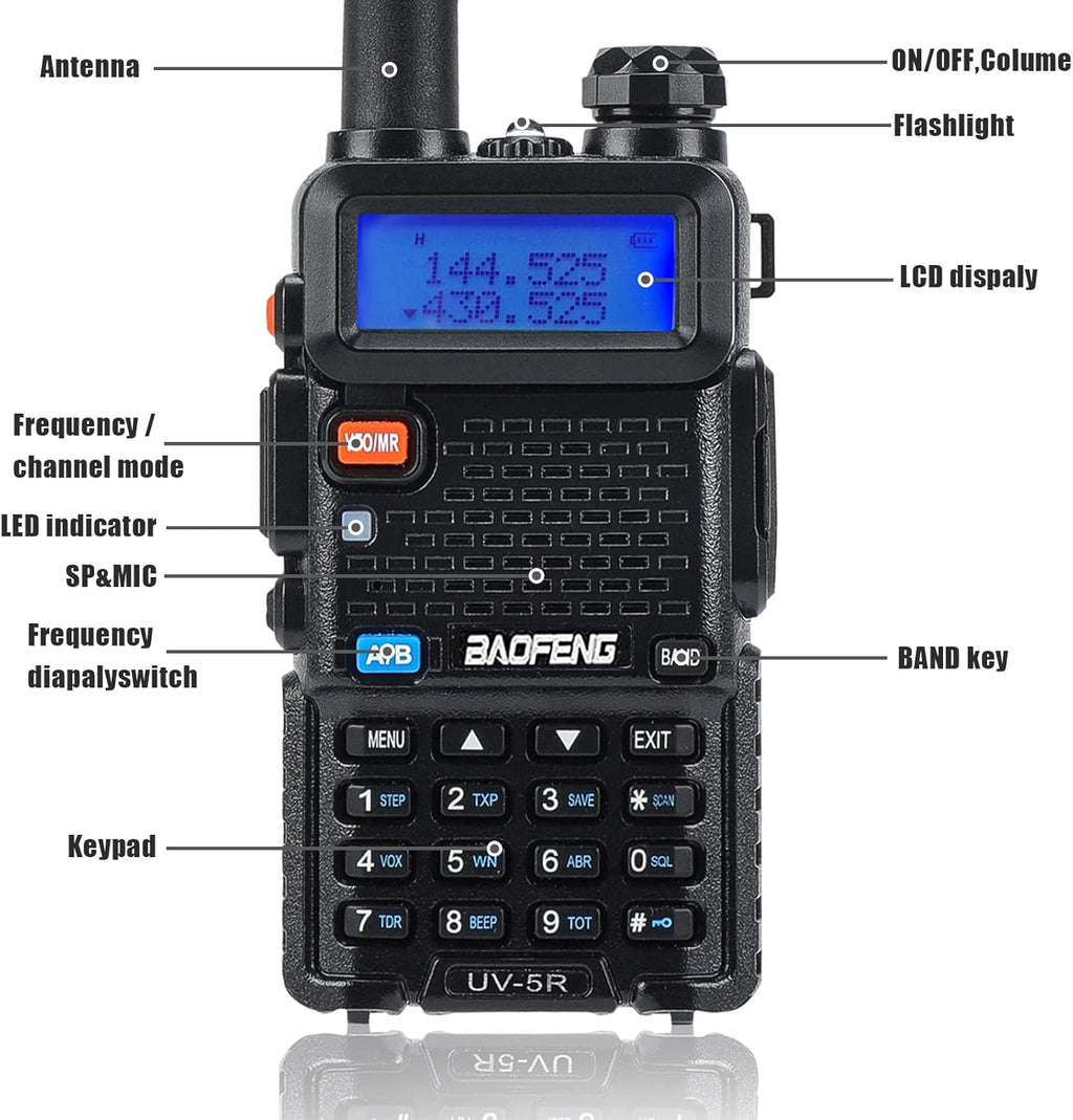 2 Pcs Dual Band Amateur Radio VHF/UHF Walkie Talkie C603