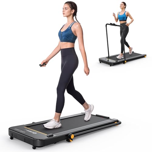 2 in 1 Under Desk Treadmill, 2.5HP Folding Electric Treadmill with Remote Control V873