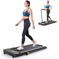 2 in 1 Under Desk Treadmill, 2.5HP Folding Electric Treadmill with Remote Control V873