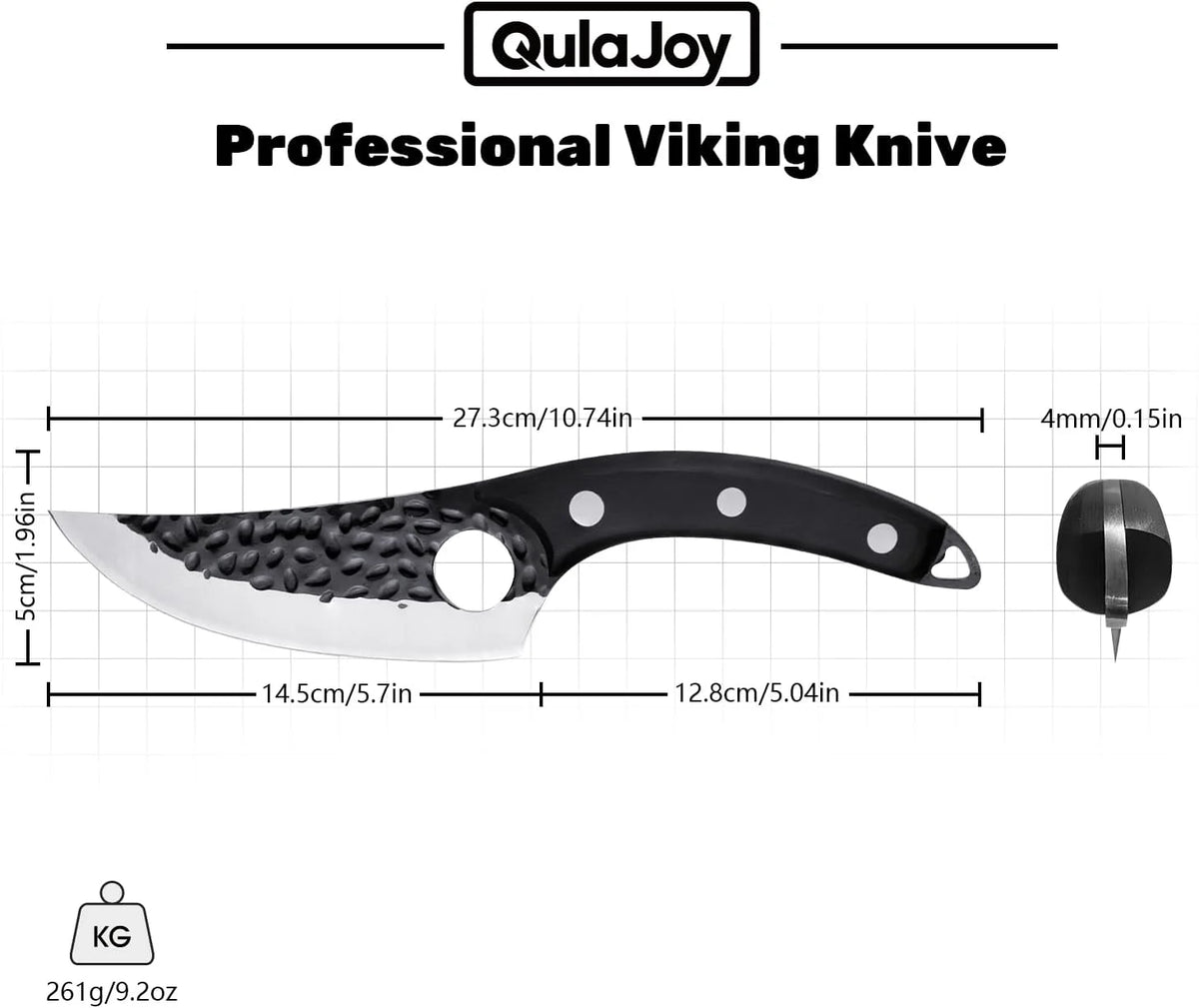 Black High Carbon Steel Boning Knife M2550