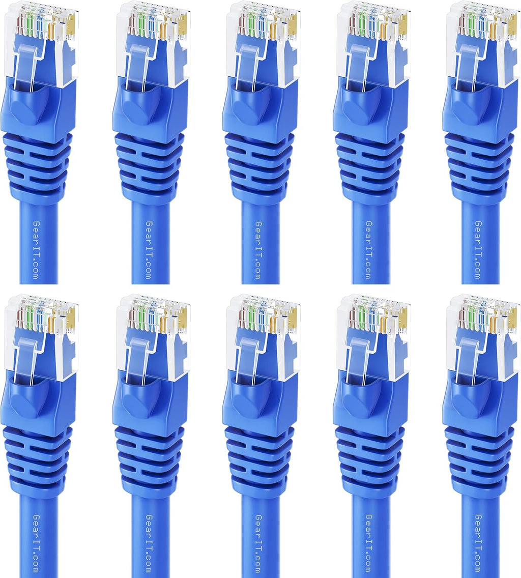 Cat 6 Ethernet Cable 1 ft 50-Pack Blue J817