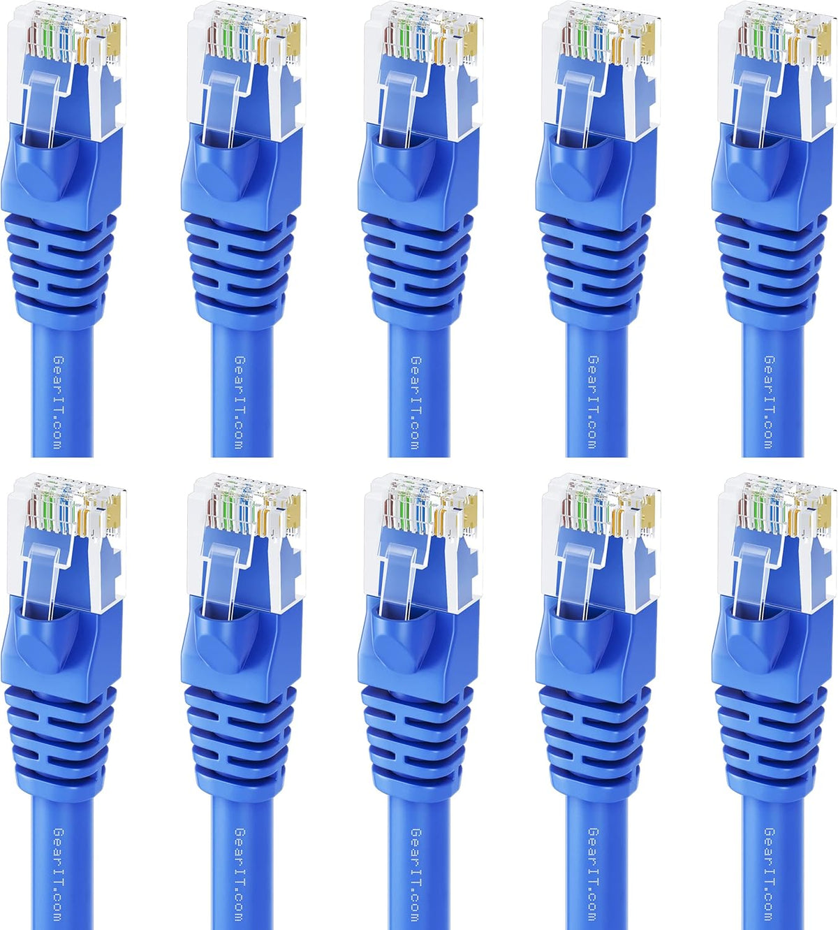 Cat 6 Ethernet Cable 1 ft 50-Pack Blue J817
