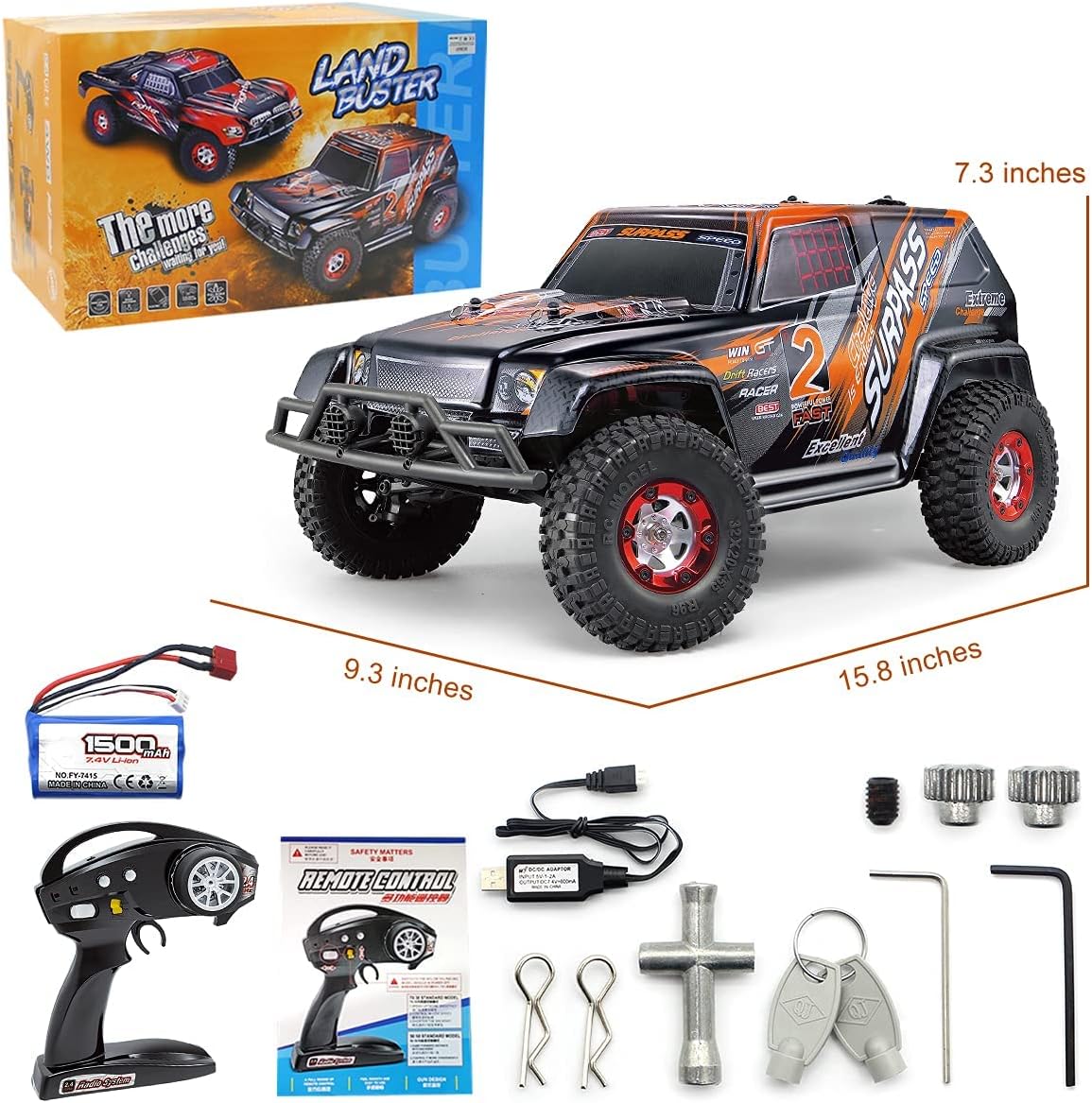 1/12 Scale 4WD Off Road Monster Truck RC Rock Crawler I9474