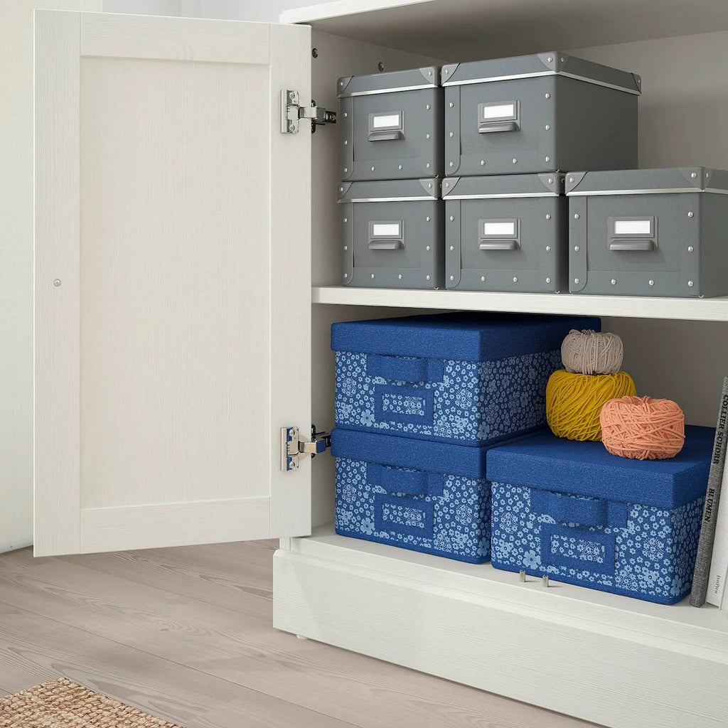 White Storage Combination with Glass Doors Y45159