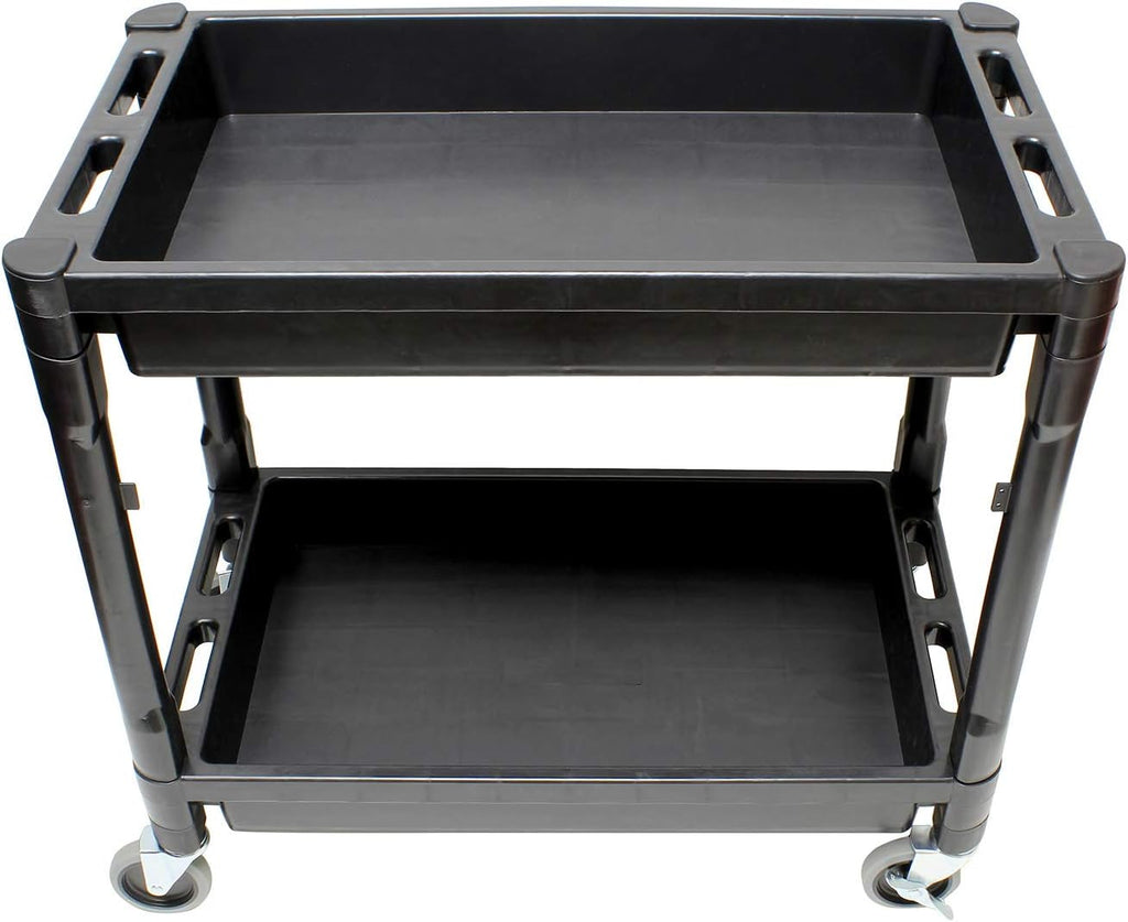 Plastic Utility Rolling Cart with Shelves M414517