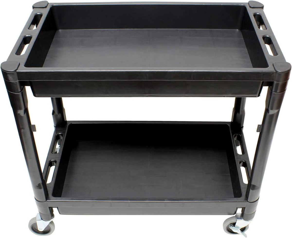 Plastic Utility Rolling Cart with Shelves M414517