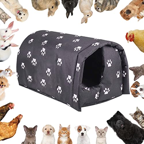 Waterproof Outdoor Cat House Black C32063