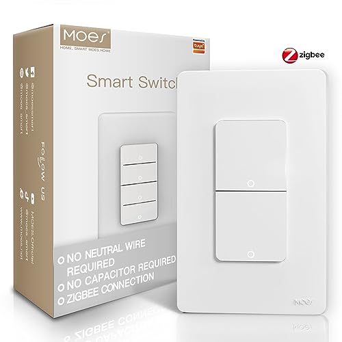 Zigbee Smart Switches, No Neutral Wire, Single Pole Light Switch A694