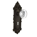 Oil Rubbed Bronze Crystal Glass Door Knob V22109