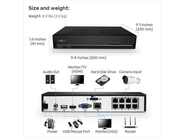 8CH 5MP PoE Security Camera System L526
