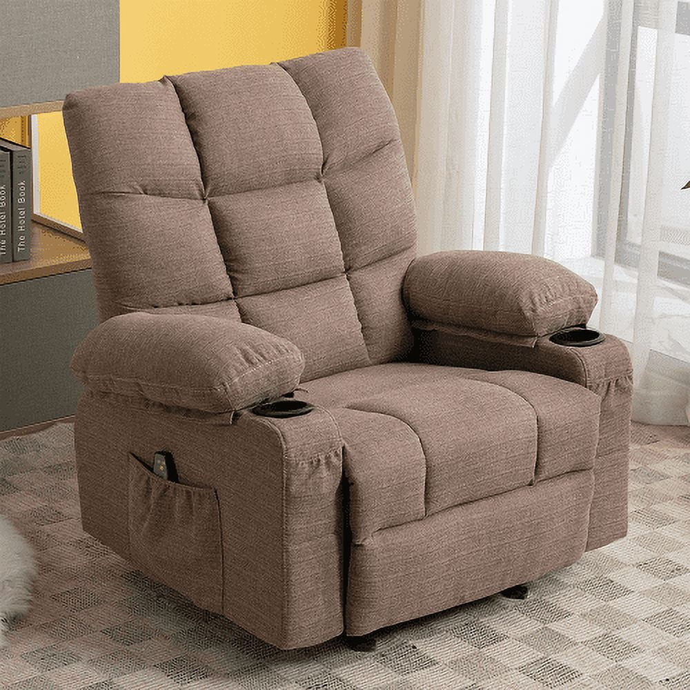 Manual Rocking Recliner Chair with 2 cup holders F4546