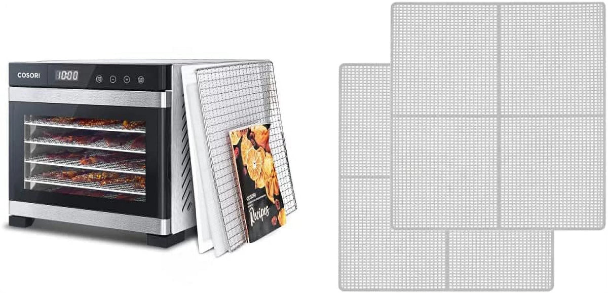 6 Stainless Steel Trays Food Dehydrator with Digital Timer and Temperature Control O62460