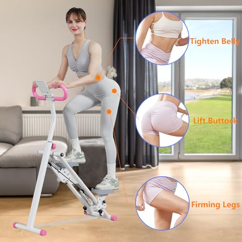 Compact Folding Cardio Climber with Adjustable Handlebar (Blue) N7615