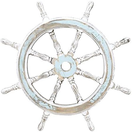 24-Inch Wood Ship Wheel Nautical Decor Y79047