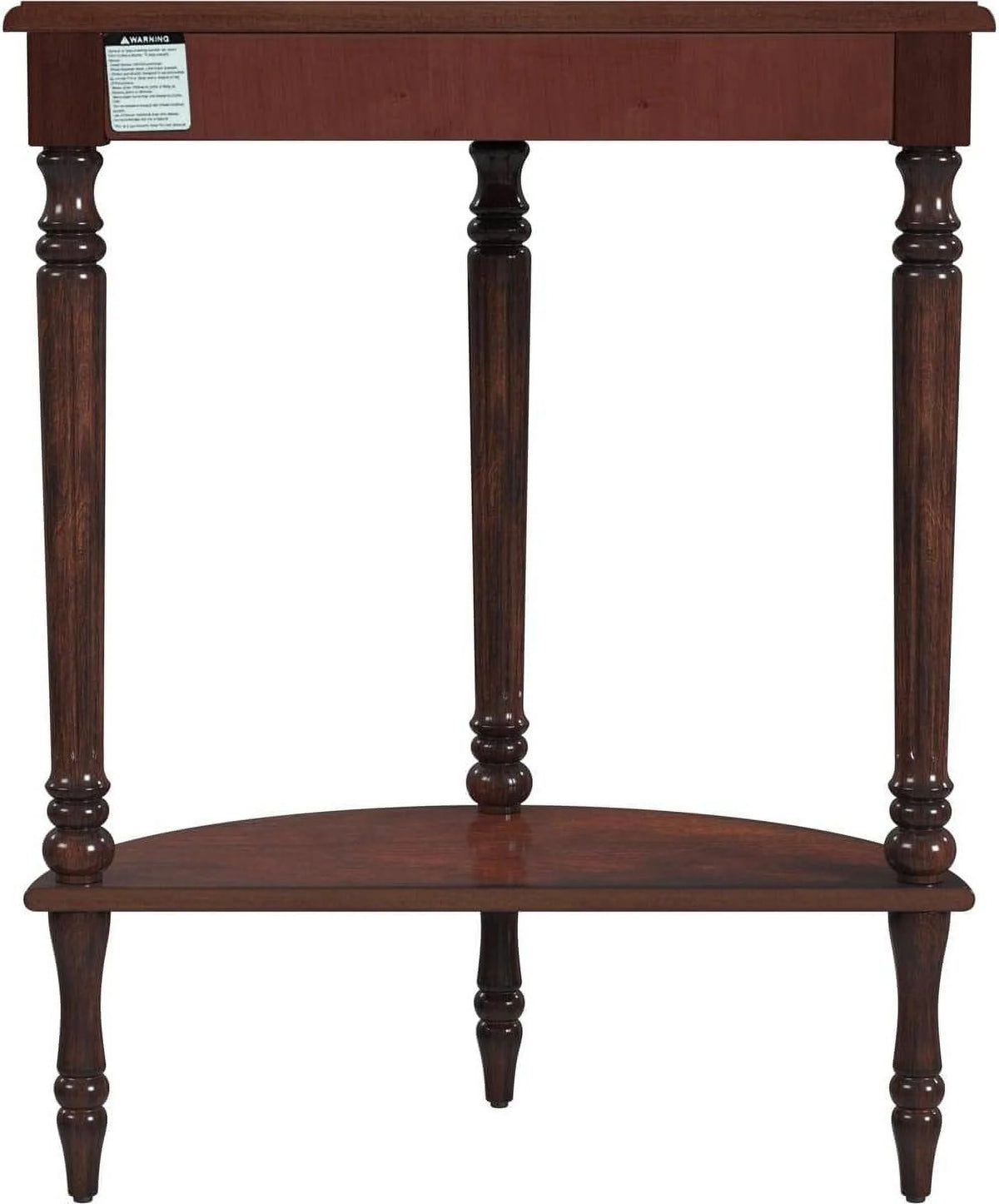 Cherry Brown Demilune Console Table Y951