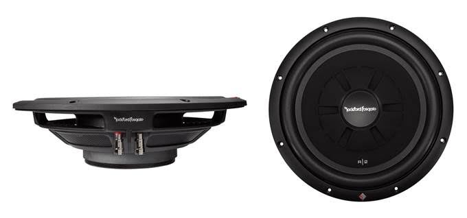 2 Rockford Fosgate 12x22 1000W Car Shallow Mount Subwoofers F7923